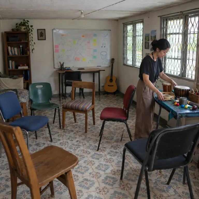 Converted shophouse where BeatClinic runs drop‑in sessions, South Jakarta.