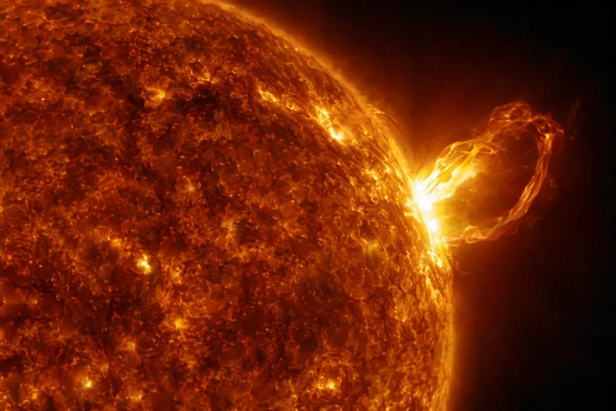 The Sun erupts with a massive solar flare in images released by an Irish observatory amid global alarm.