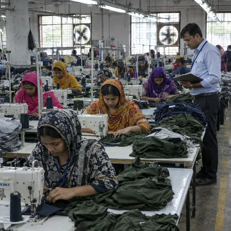 Inside a Dhaka sewing floor where managers are rationing shifts amid falling orders, industry sources say.